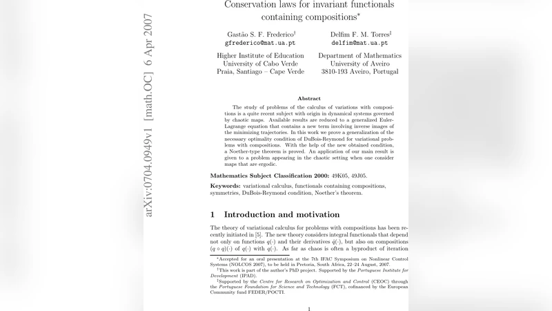 Conservation laws for invariant functionals containing compositions