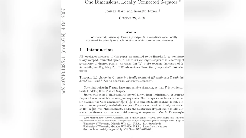 One Dimensional Locally Connected S-spaces
