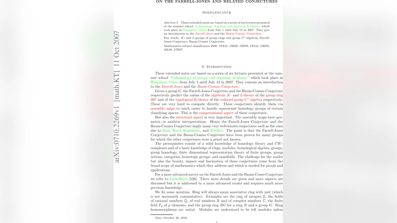 On the Farrell-Jones and related Conjectures