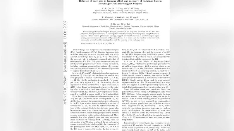 Rotation of easy axis in training effect and recovery of exchange bias   in ferromagnet/antiferromagnet bilayers