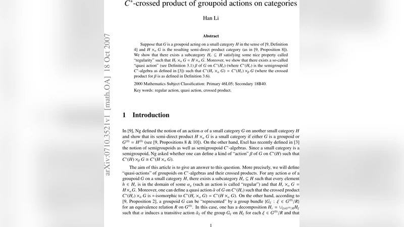 $C^*-$crossed product of groupoid actions on categories