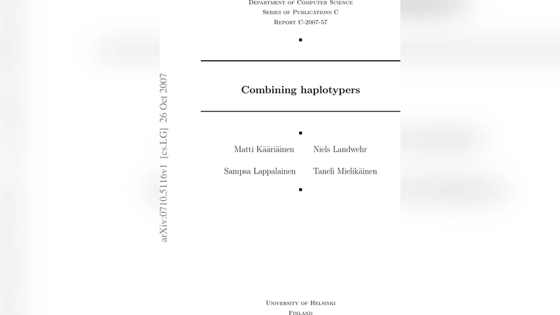 Combining haplotypers