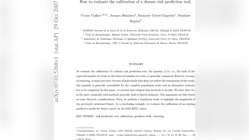 How to evaluate the calibration of a disease risk prediction tool