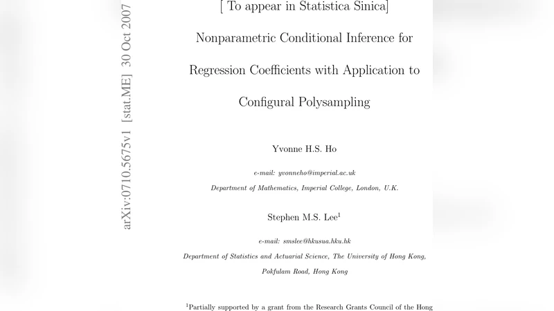 Nonparametric Conditional Inference for Regression Coefficients with   Application to Configural Polysampling