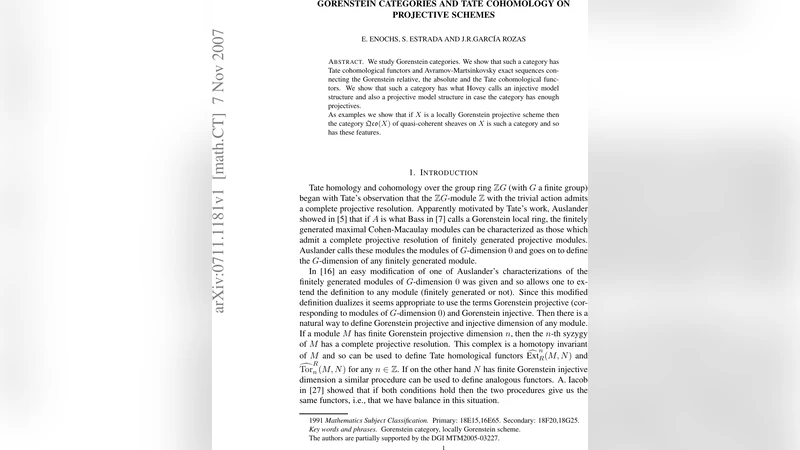 Gorenstein categories and Tate cohomology on projective schemes