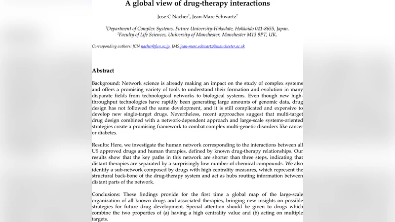 A global view of drug-therapy interactions