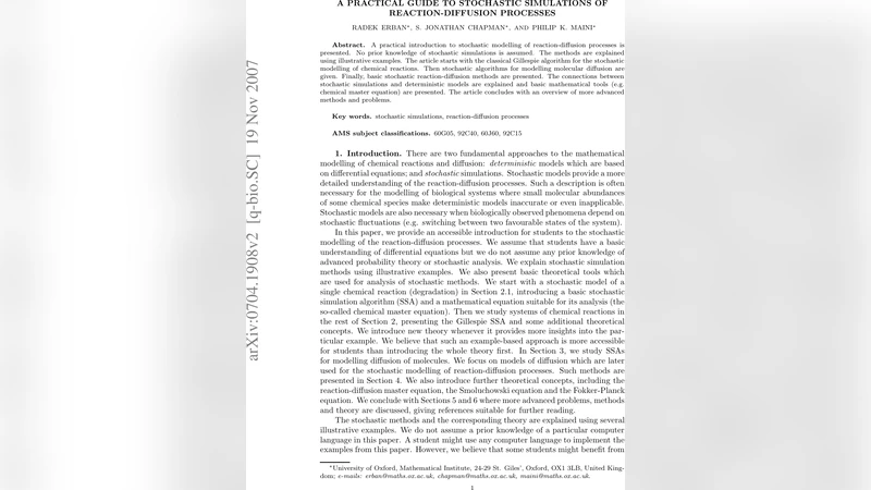 A practical guide to stochastic simulations of reaction-diffusion   processes