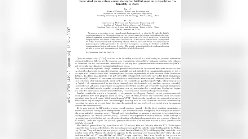 Supervised secure entanglement sharing for faithful quantum   teleportation via tripartite W states