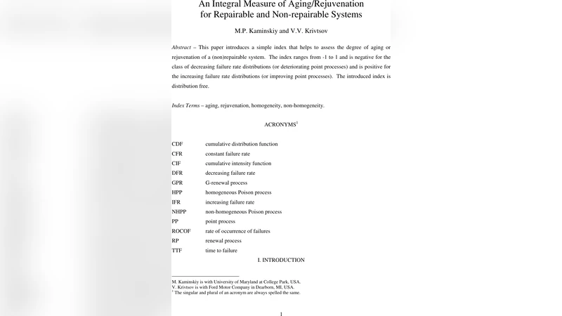 An Integral Measure of Aging/Rejuvenation for Repairable and   Non-repairable Systems