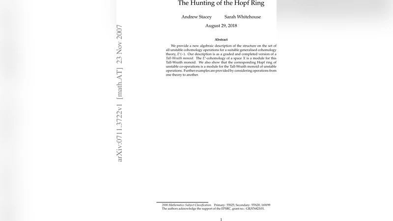 The Hunting of the Hopf Ring