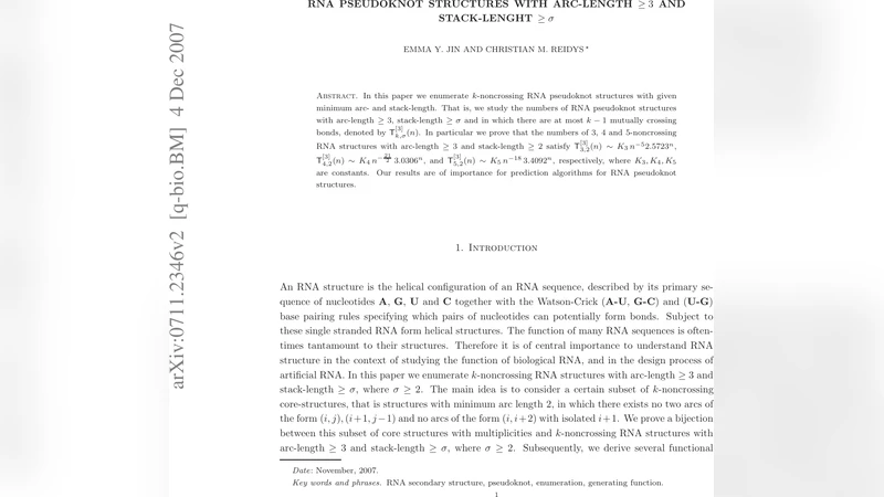 $k$-noncrossing RNA structures with arc-length $ge 3$