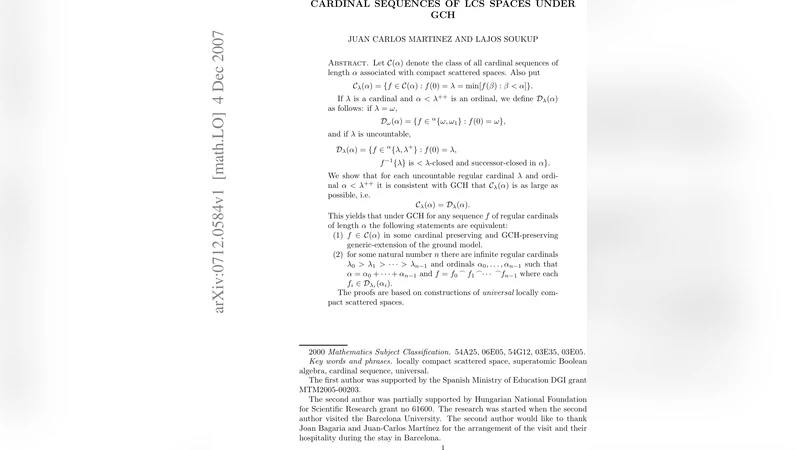 Cardinal sequences of LCS spaces under GCH