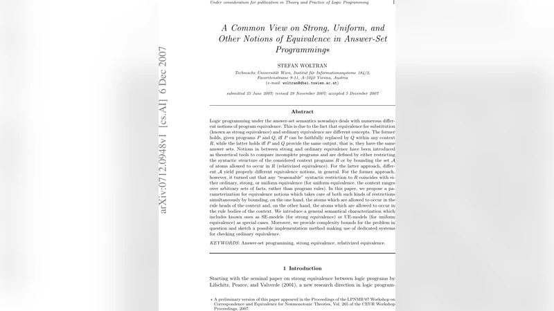 A Common View on Strong, Uniform, and Other Notions of Equivalence in   Answer-Set Programming