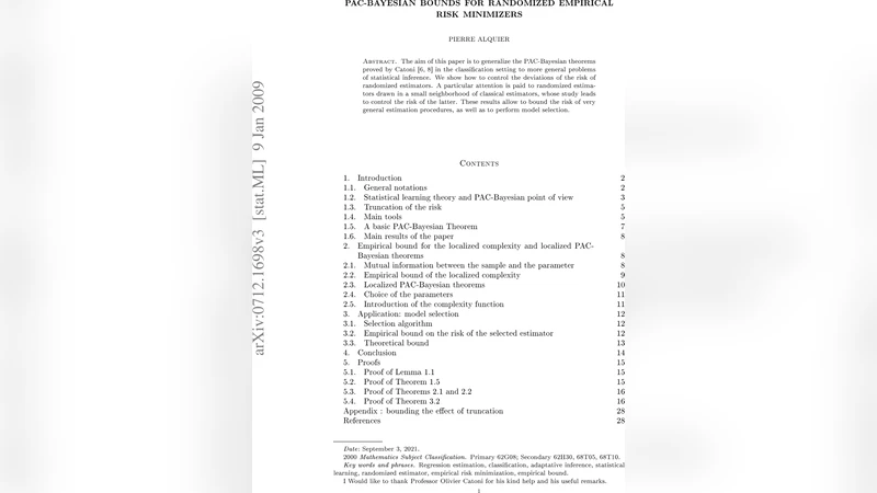 PAC-Bayesian Bounds for Randomized Empirical Risk Minimizers