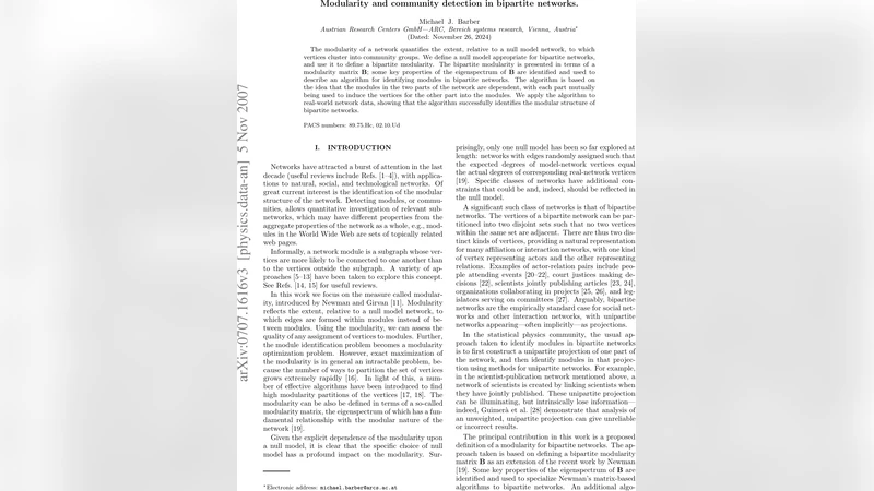 Modularity and community detection in bipartite networks