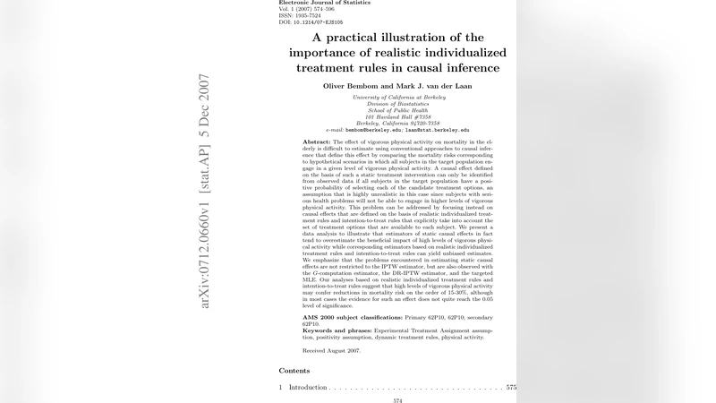 A practical illustration of the importance of realistic individualized   treatment rules in causal inference