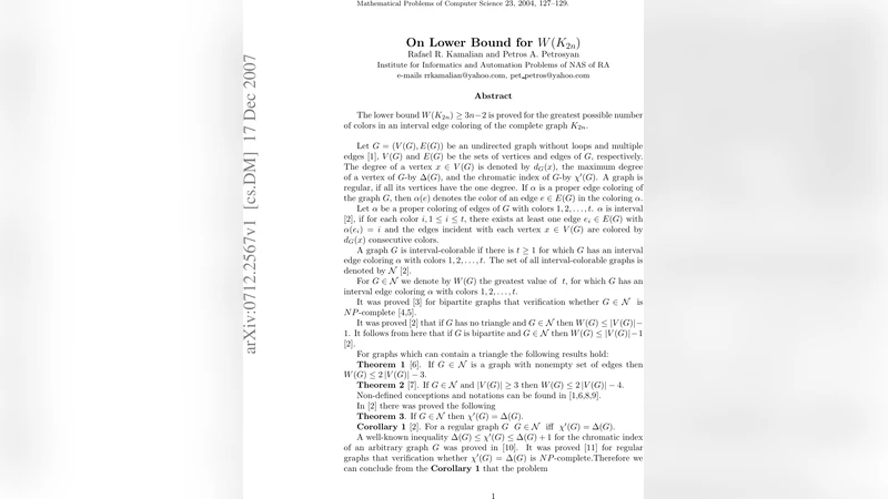 On Lower Bound for W(K_{2n})