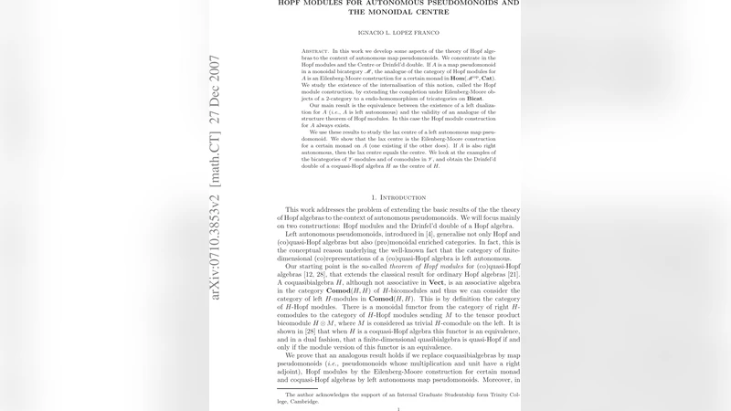 Hopf modules for autonomous pseudomonoids and the monoidal centre