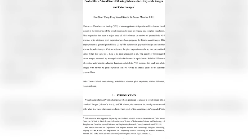 Probabilistic Visual Secret Sharing Schemes for Gray-scale images and   Color images