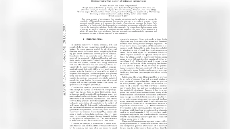Rediscovering the power of pairwise interactions