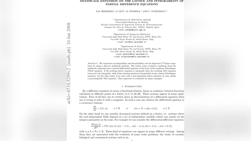 Multiscale expansion on the lattice and integrability of partial   difference equations