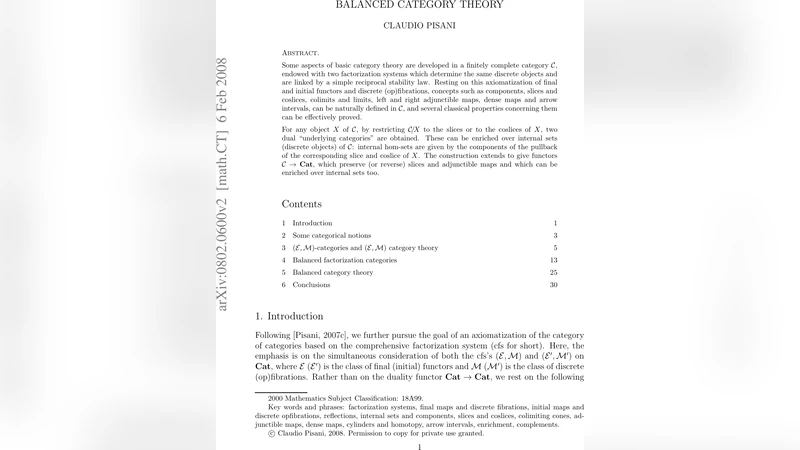 Balanced category theory