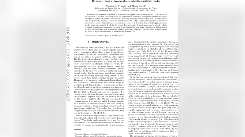 Dynamic range of hypercubic stochastic excitable media