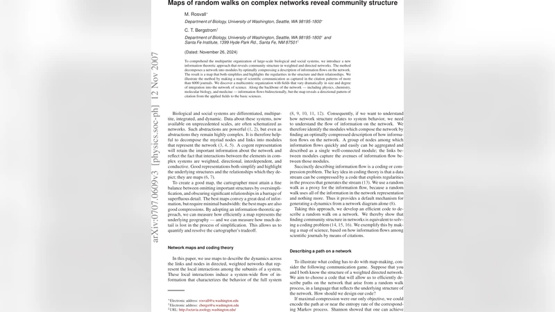 Maps of random walks on complex networks reveal community structure