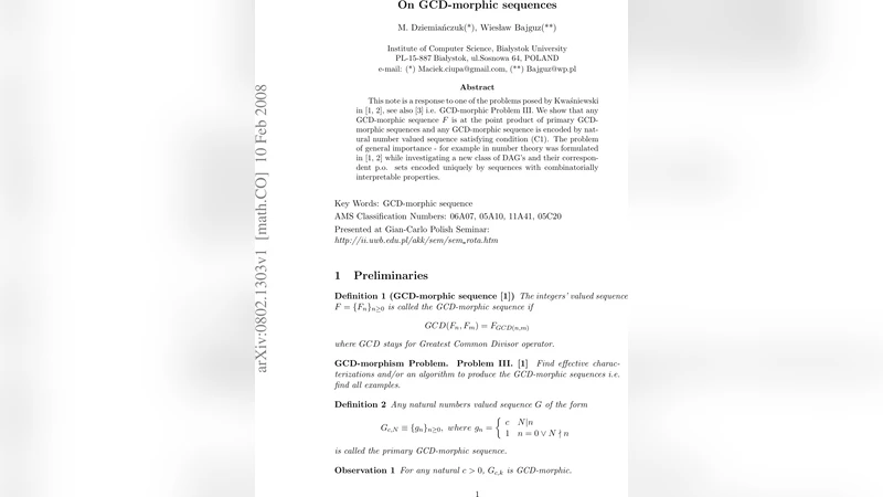 On GCD-morphic sequences