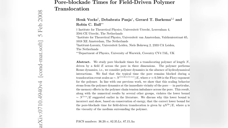 Pore-blockade Times for Field-Driven Polymer Translocation