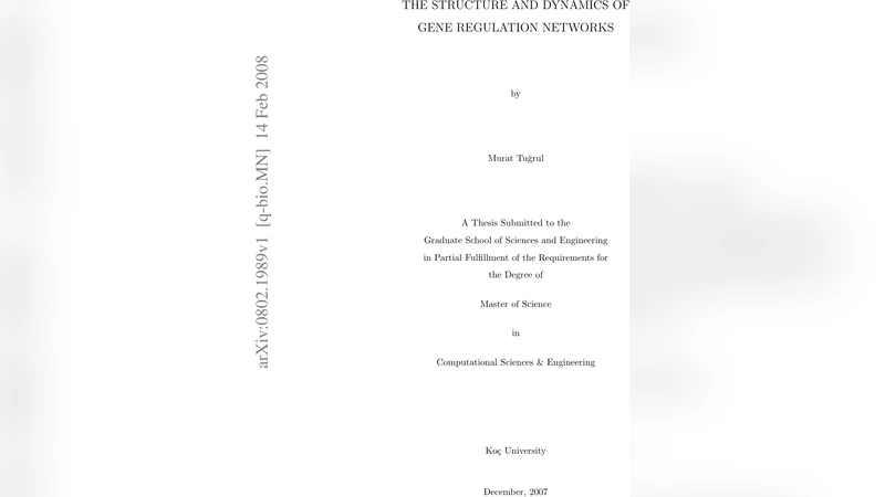 The Structure and Dynamics of Gene Regulation Networks