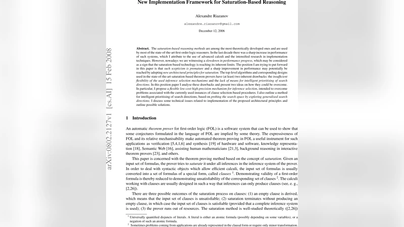 New Implementation Framework for Saturation-Based Reasoning