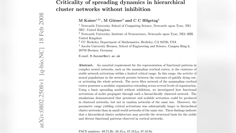 Criticality of spreading dynamics in hierarchical cluster networks   without inhibition