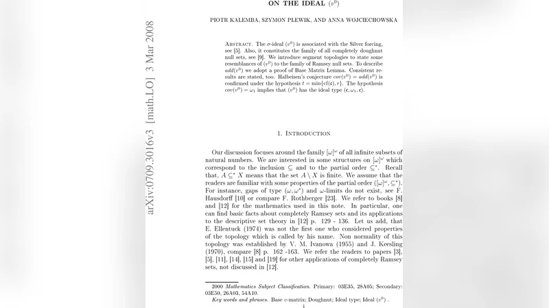 On the ideal $(v^0)$