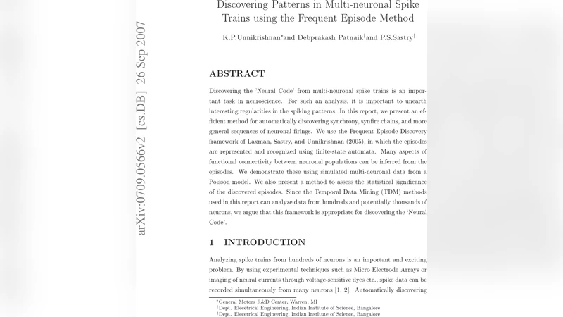Discovering Patterns in Multi-neuronal Spike Trains using the Frequent   Episode Method