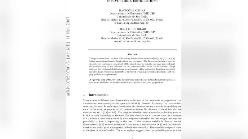Inflated Beta Distributions