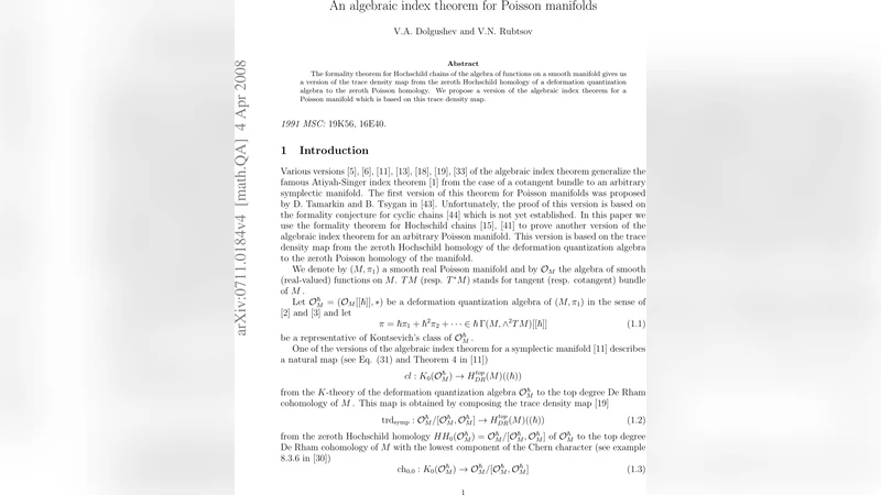 An algebraic index theorem for Poisson manifolds