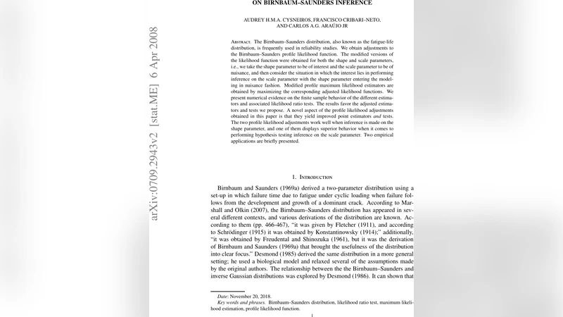 On Birnbaum-Saunders Inference