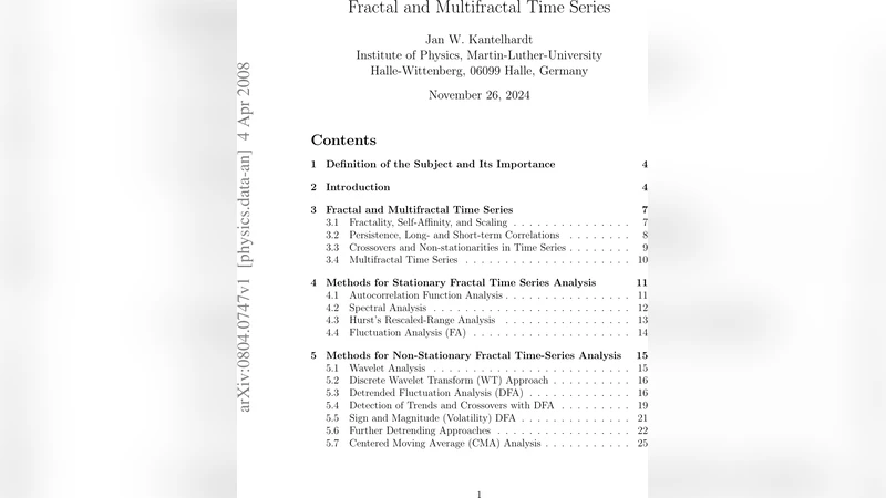 Fractal and Multifractal Time Series