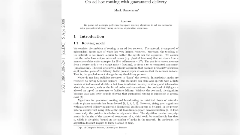 On ad hoc routing with guaranteed delivery