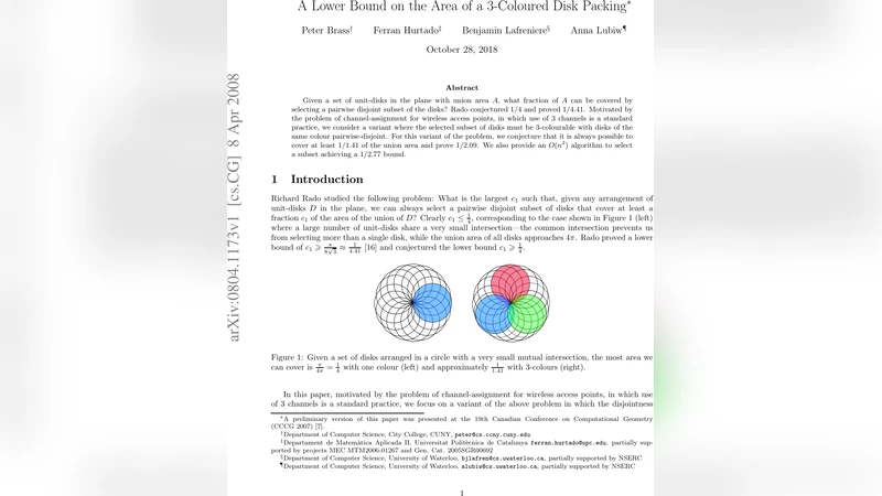 A Lower Bound on the Area of a 3-Coloured Disk Packing
