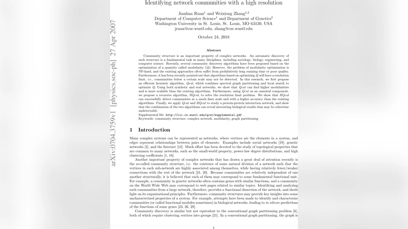 Identifying network communities with a high resolution