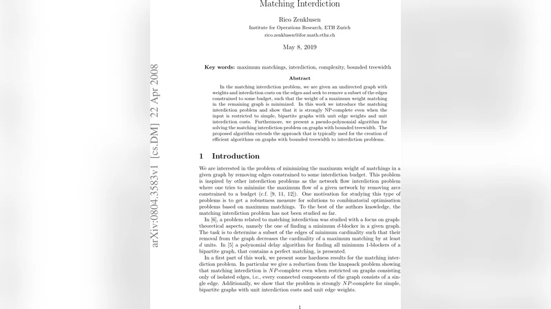 Matching Interdiction