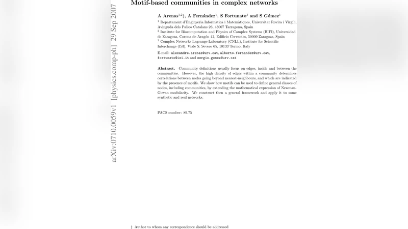 Motif-based communities in complex networks