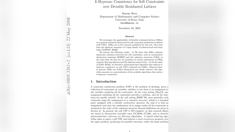 k-Hyperarc Consistency for Soft Constraints over Divisible Residuated   Lattices