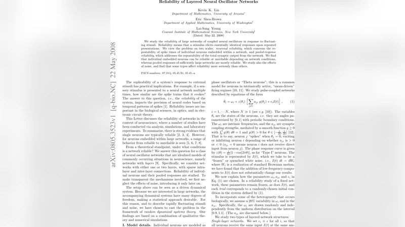 Reliability of Layered Neural Oscillator Networks