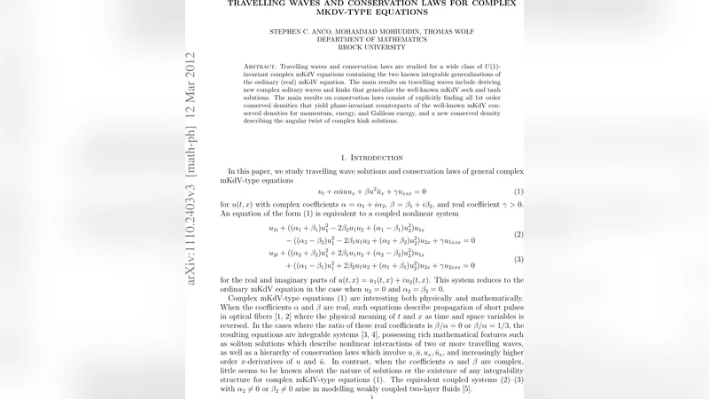 Travelling waves and conservation laws for complex mKdV-type equations