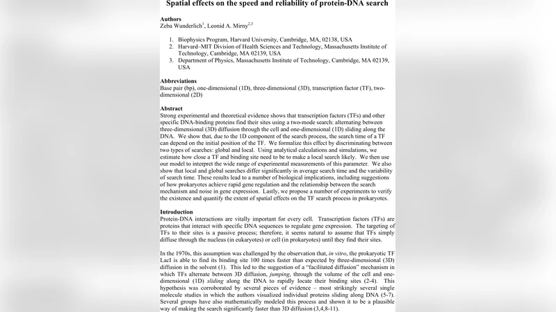Spatial effects on the speed and reliability of protein-DNA search