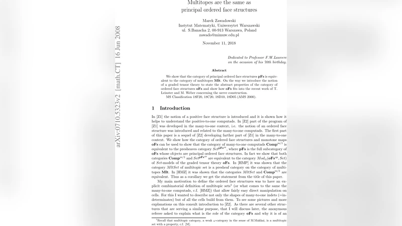 Multitopes are the same as principal ordered face structures