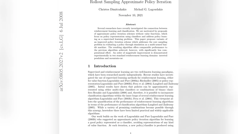 Rollout Sampling Approximate Policy Iteration